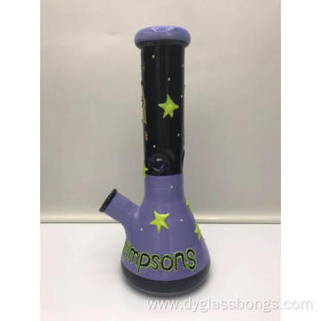 Glass Beaker Bongs with Luminous Spongebob Squarepants